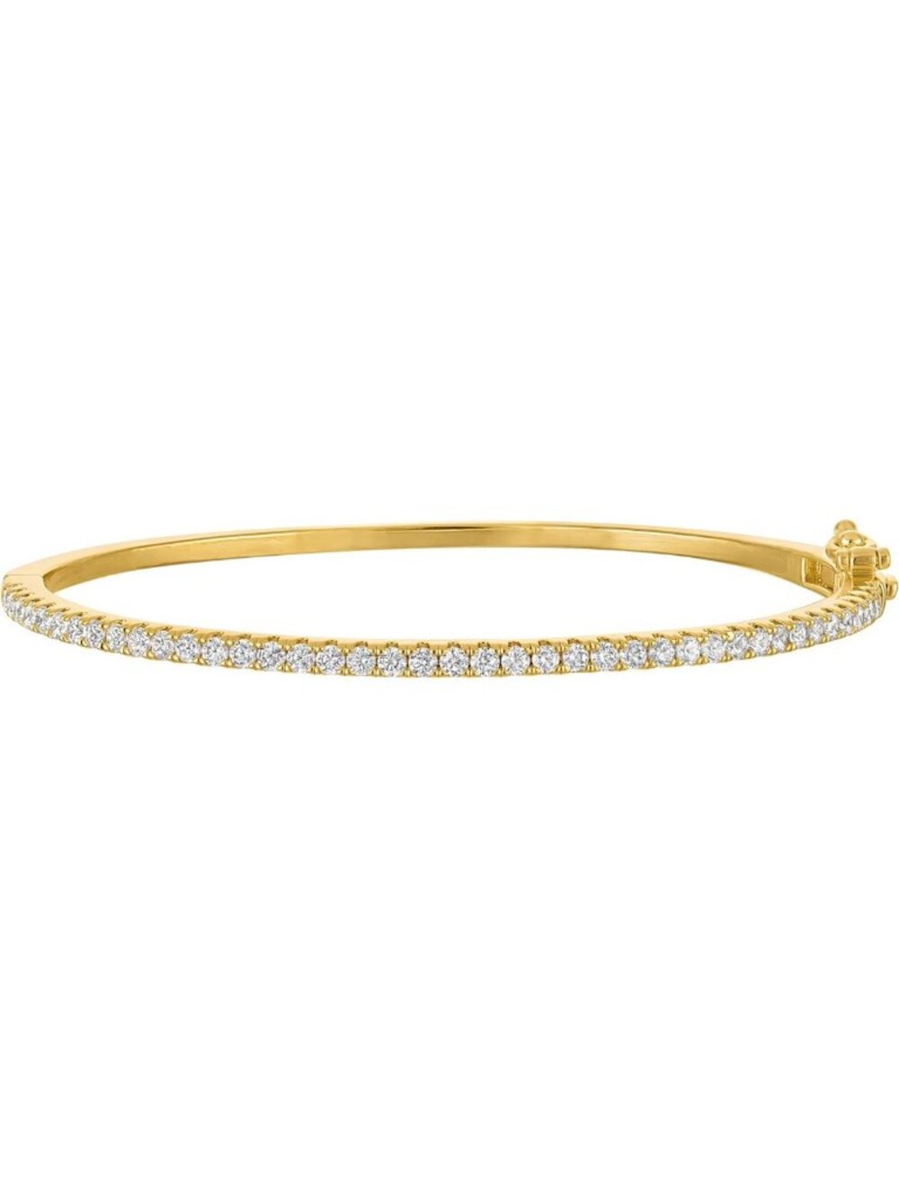 Dainty 2mm CZ Plated Bangle Bracelet for Women - Elegant Stackable Jewelry
